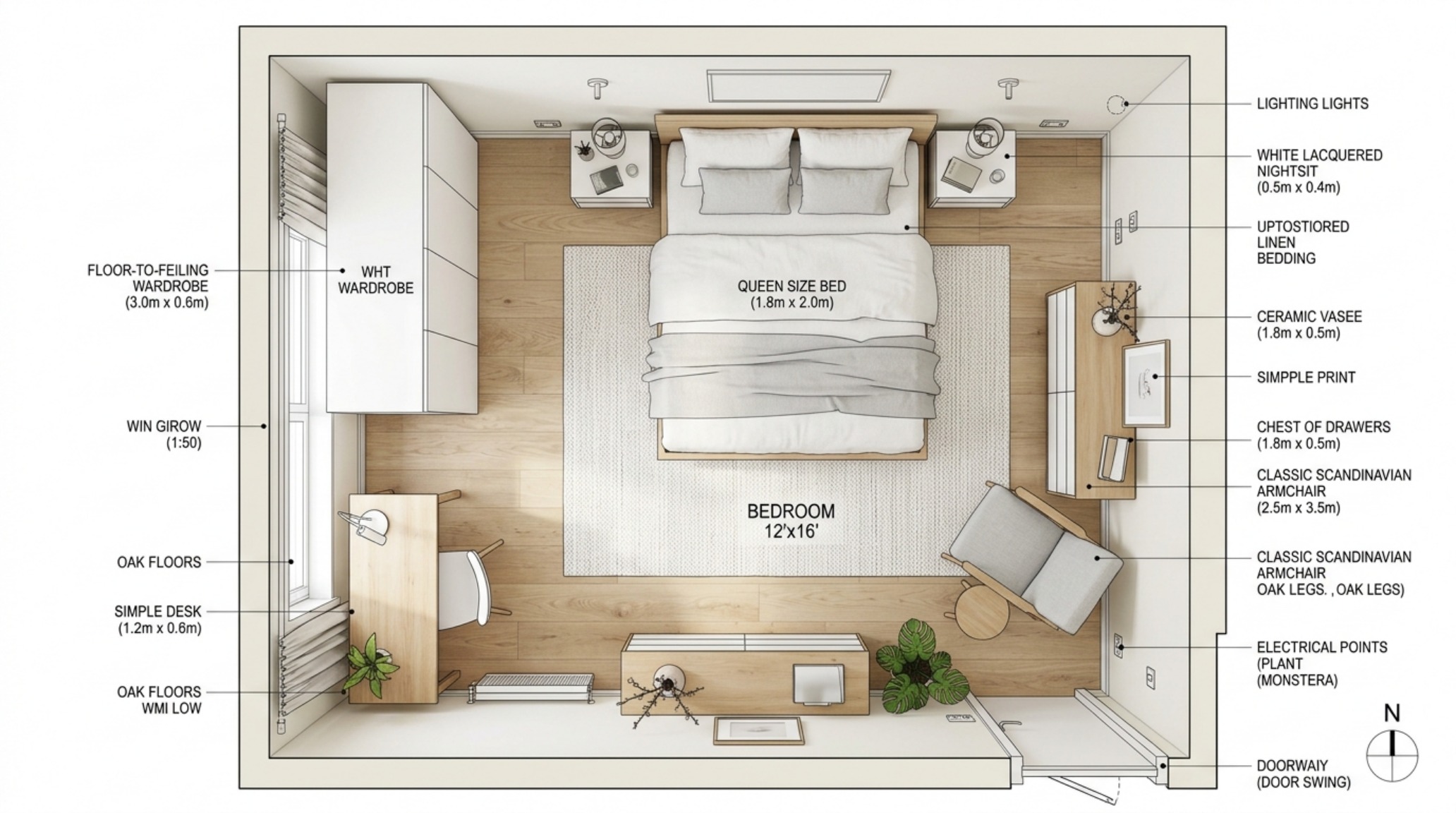 Scandinavian bedroom design 2012 aesthetic with a focus on 'shadow play' across matte white surfaces and soft 3000K task lighting on a integrated bookshelf. Scandinavian bedroom design 2012 aesthetic with a focus on 'shadow play' across matte white surfaces and soft 3000K task lighting on a integrated bookshelf.