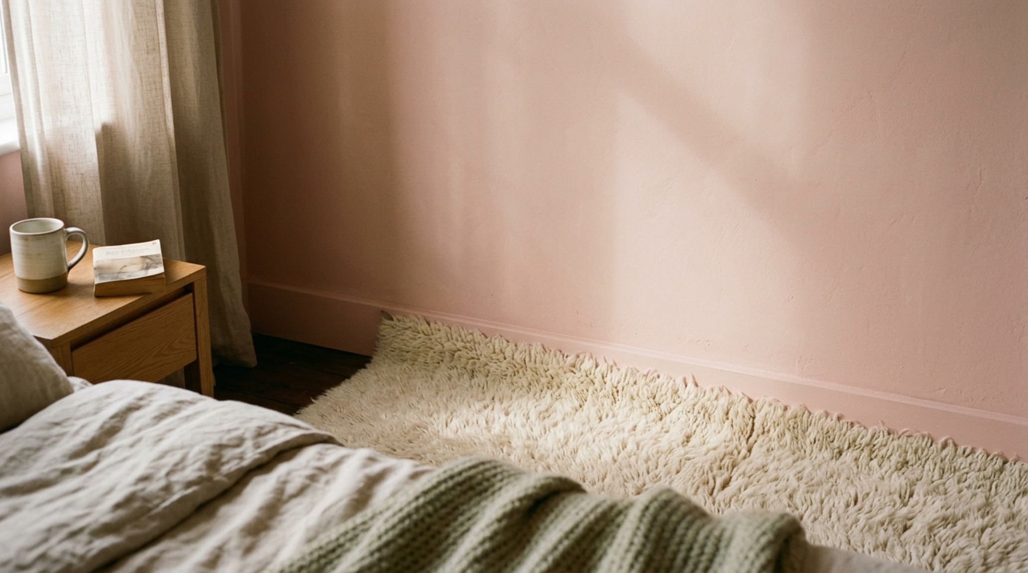 serene color palettes for sleep with muted earthy tones and high-CRI lighting reflecting off a silk-wool rug. serene color palettes for sleep with muted earthy tones and high-CRI lighting reflecting off a silk-wool rug.