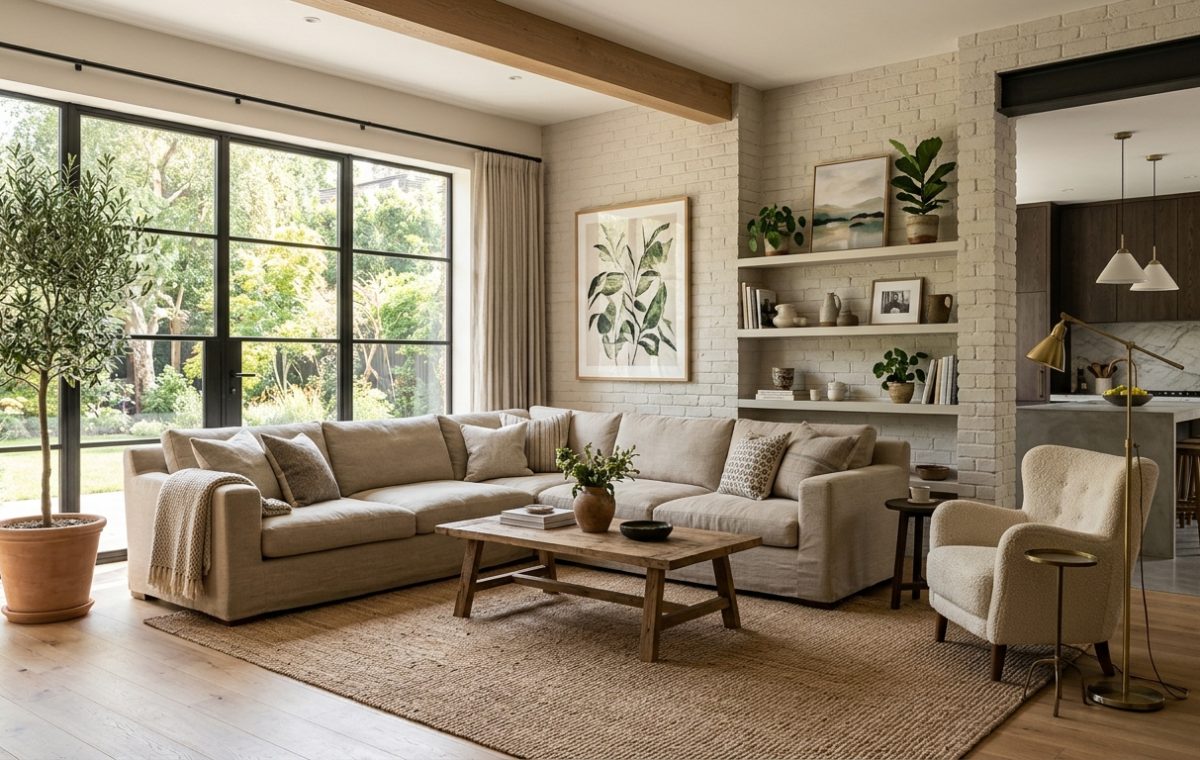 High-end interior design visual depicting small apartment balcony ideas