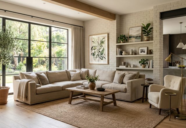 High-end interior design visual depicting small apartment balcony ideas