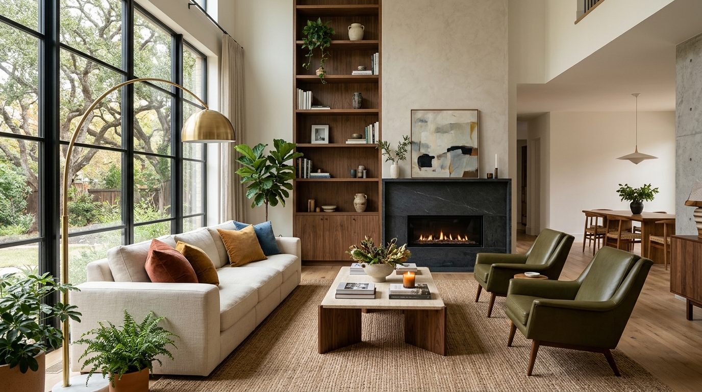 High-end interior design visual depicting small apartment balcony ideas