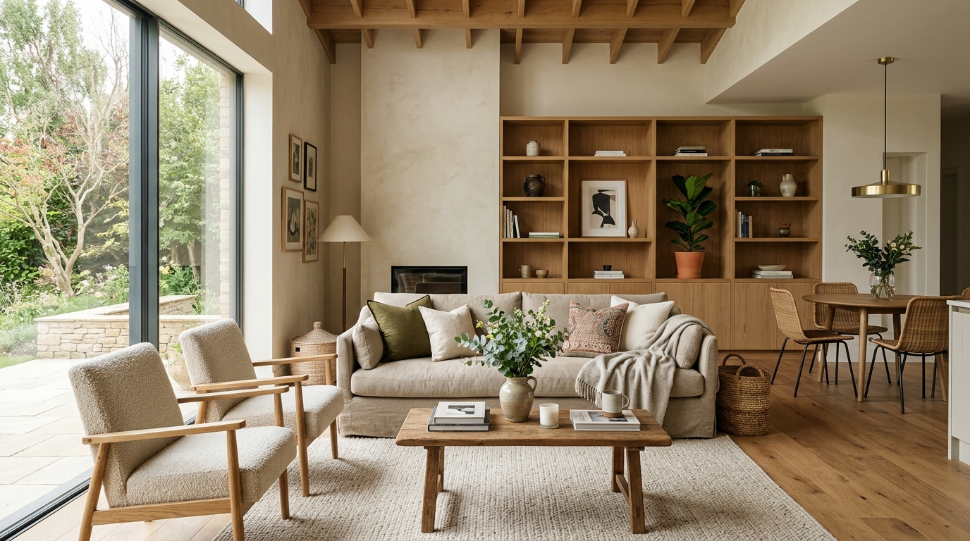 High-end interior design visual depicting small apartment balcony ideas