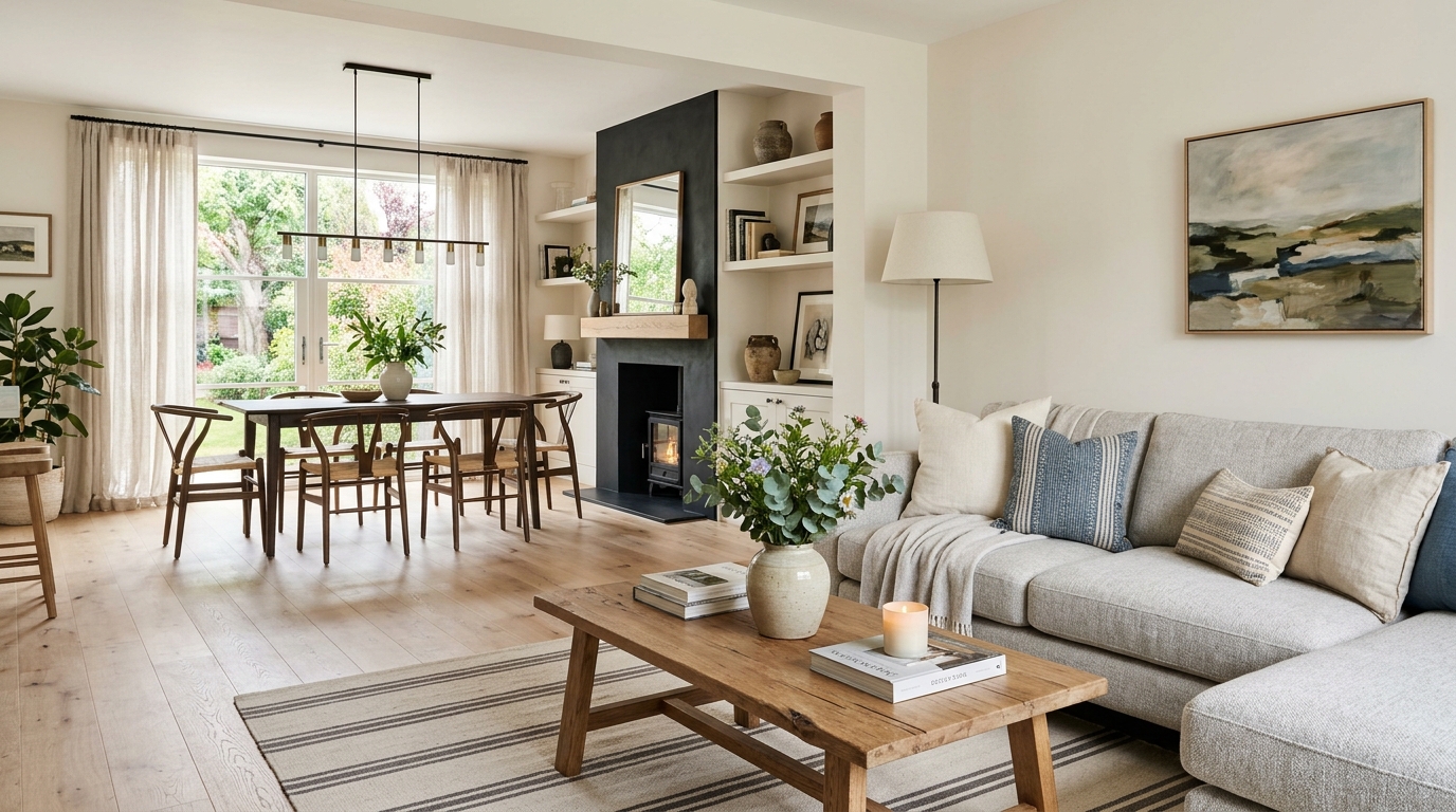 High-end interior design visual depicting small apartment balcony ideas