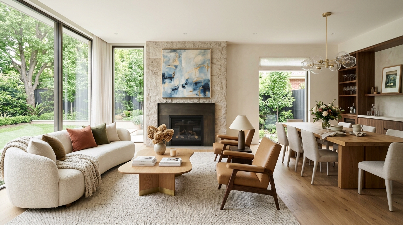 High-end interior design visual depicting small apartment balcony ideas