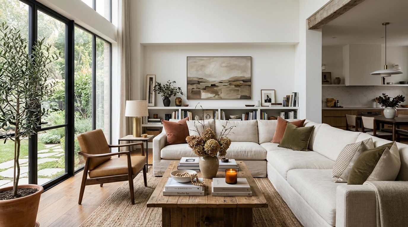 High-end interior design visual depicting small apartment balcony ideas