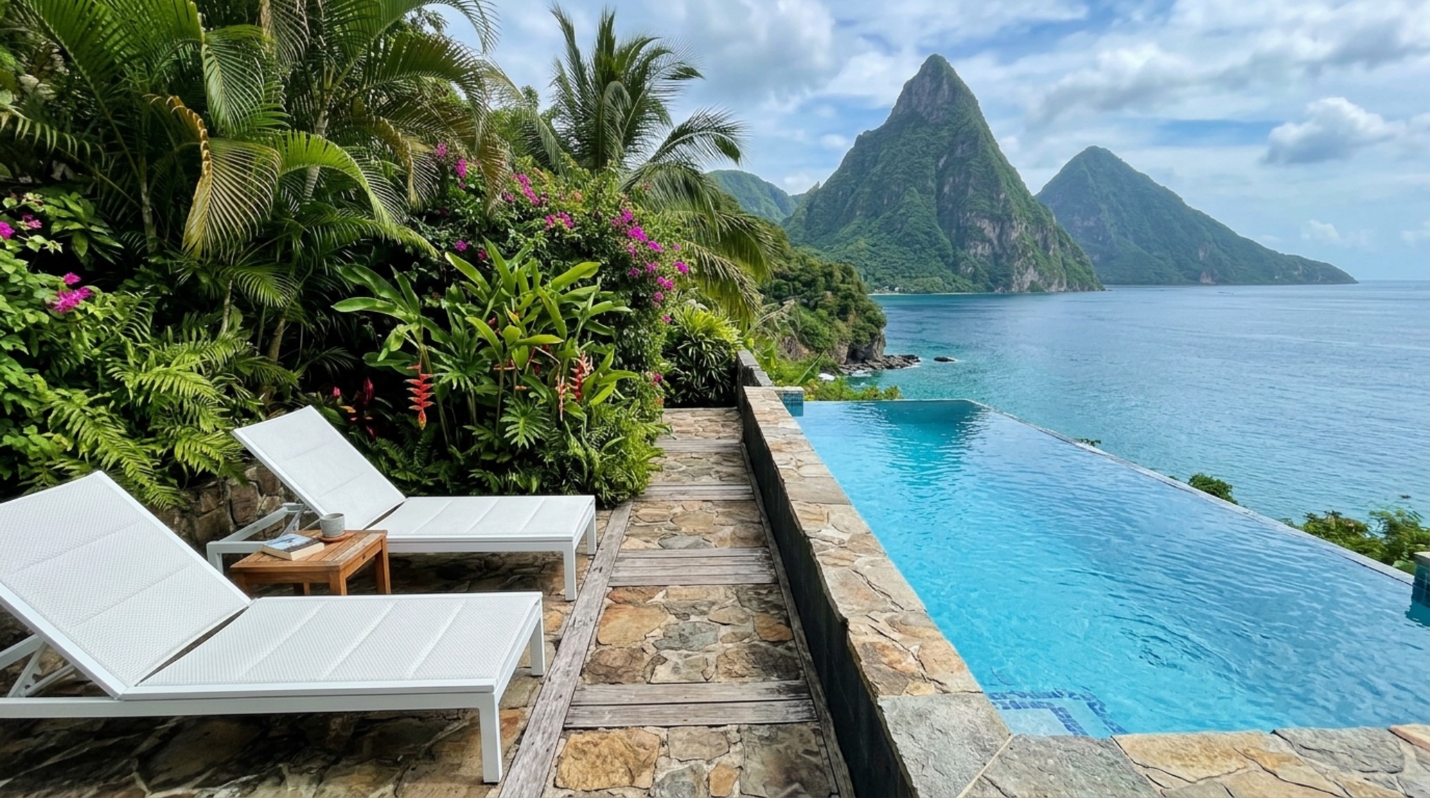 Small space st lucia infinity pool hotel layout with floating daybeds and 36-inch clear circulation paths for an airy, expansive feel. Small space st lucia infinity pool hotel layout with floating daybeds and 36-inch clear circulation paths for an airy, expansive feel.