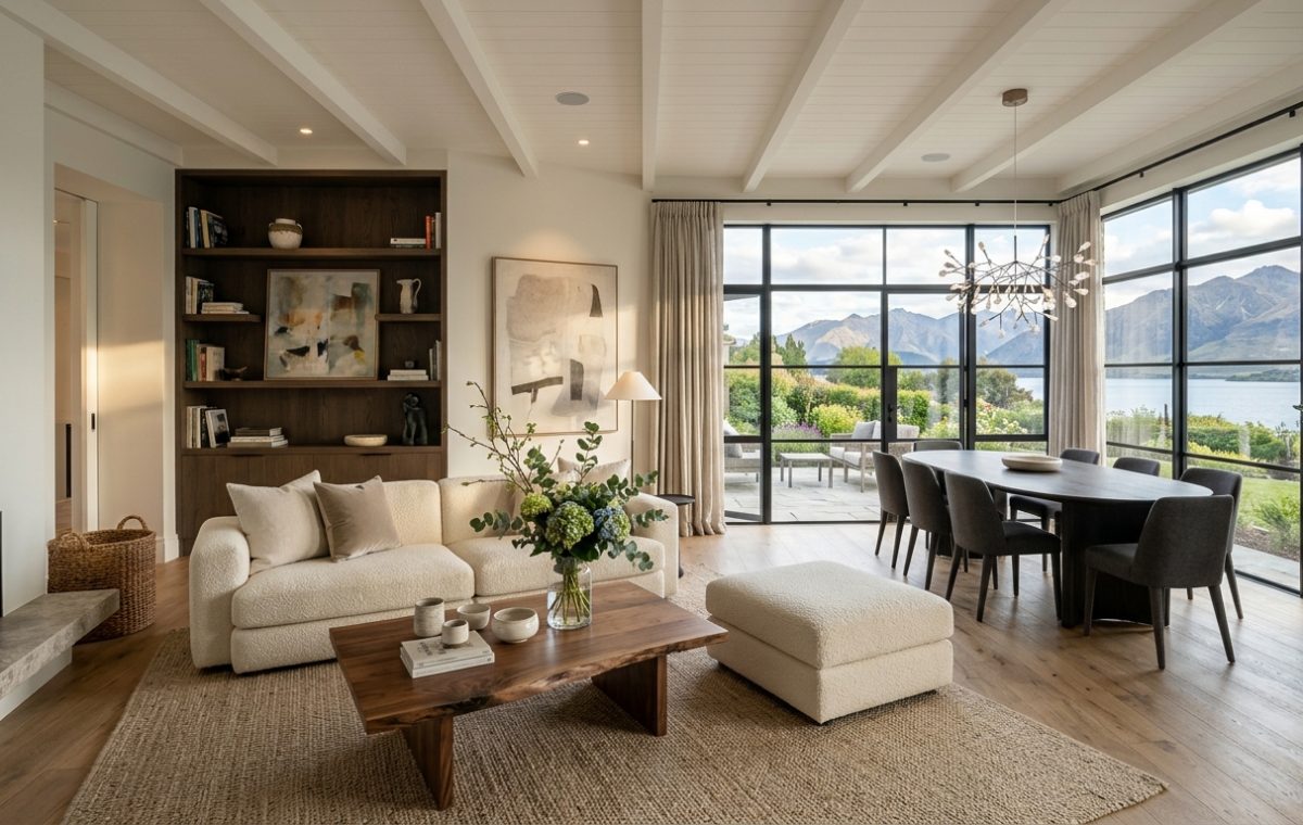 High-end interior design visual depicting small apartment balcony ideas