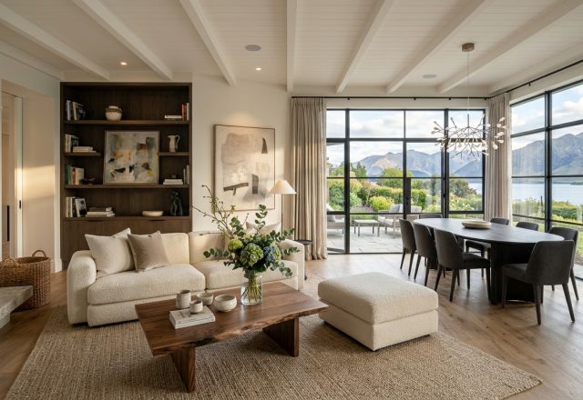 High-end interior design visual depicting small apartment balcony ideas