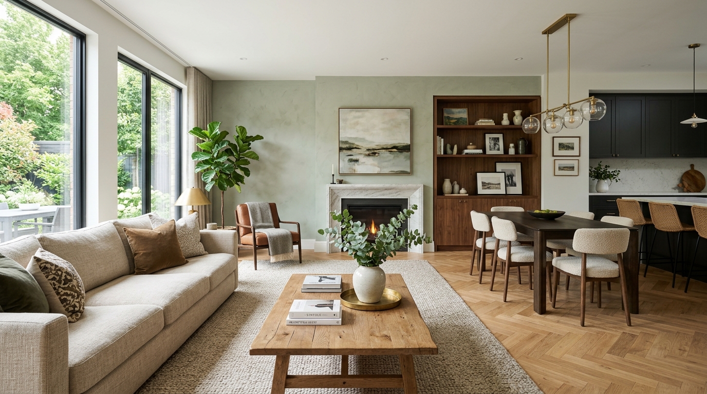 High-end interior design visual depicting small apartment balcony ideas