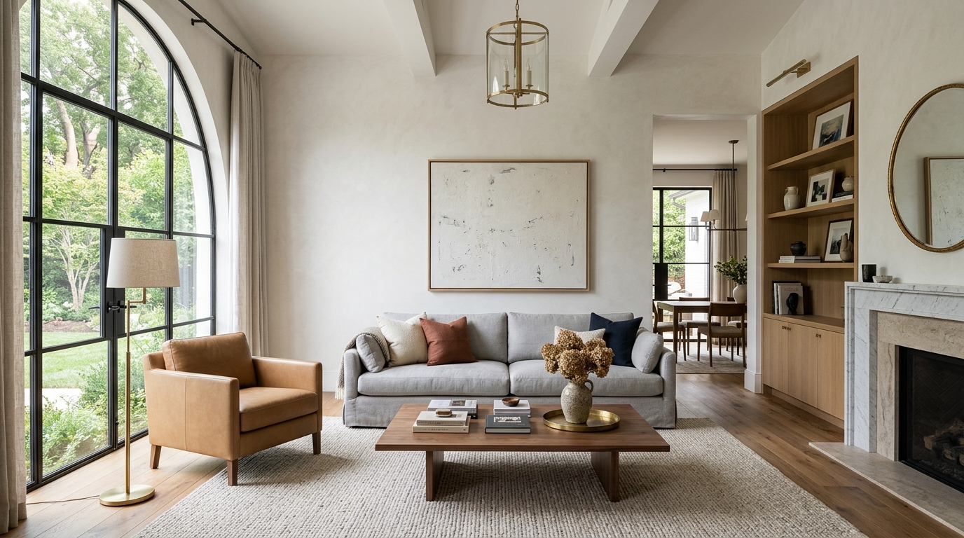 High-end interior design visual depicting small apartment balcony ideas