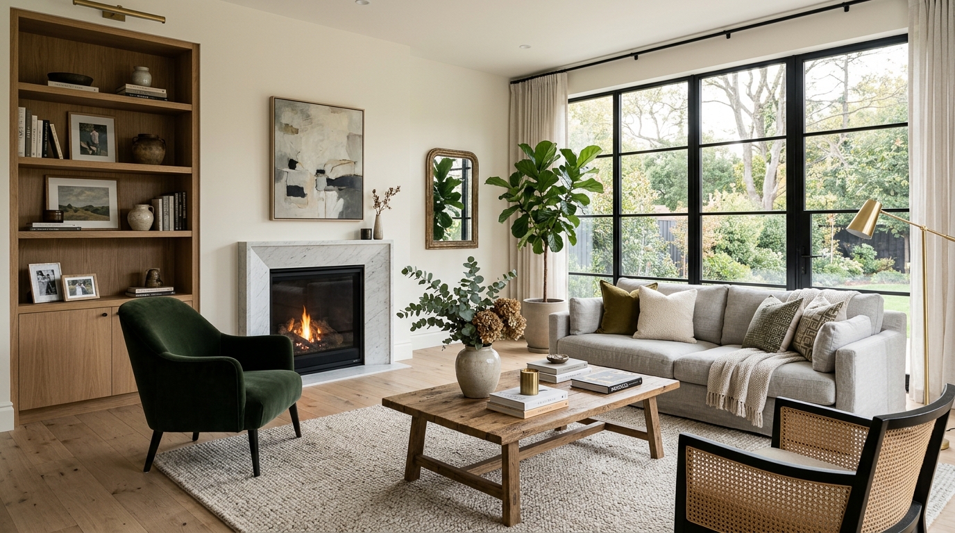 High-end interior design visual depicting small apartment balcony ideas