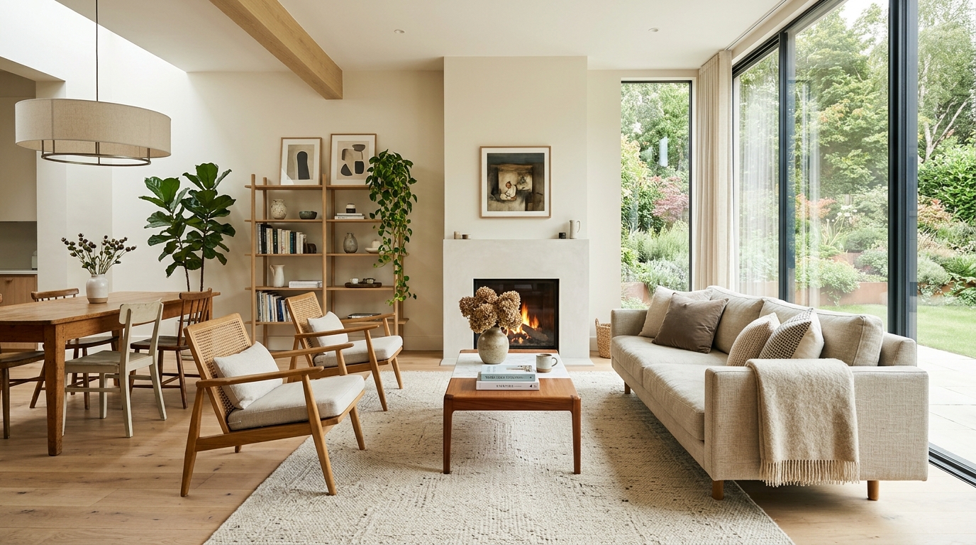 High-end interior design visual depicting small apartment balcony ideas