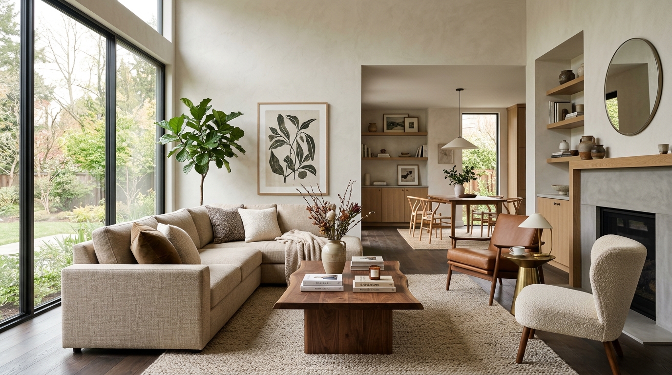 High-end interior design visual depicting small apartment balcony ideas