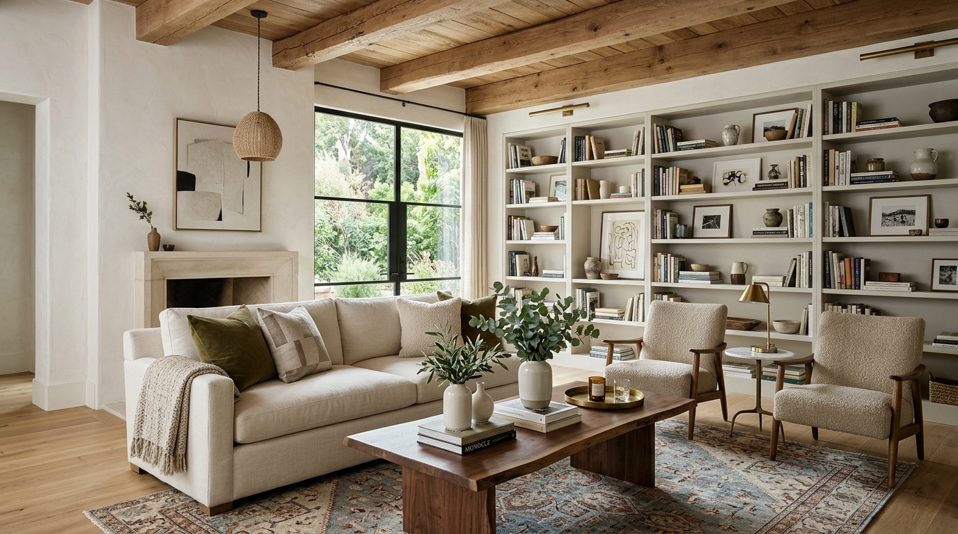 High-end interior design visual depicting small apartment balcony ideas