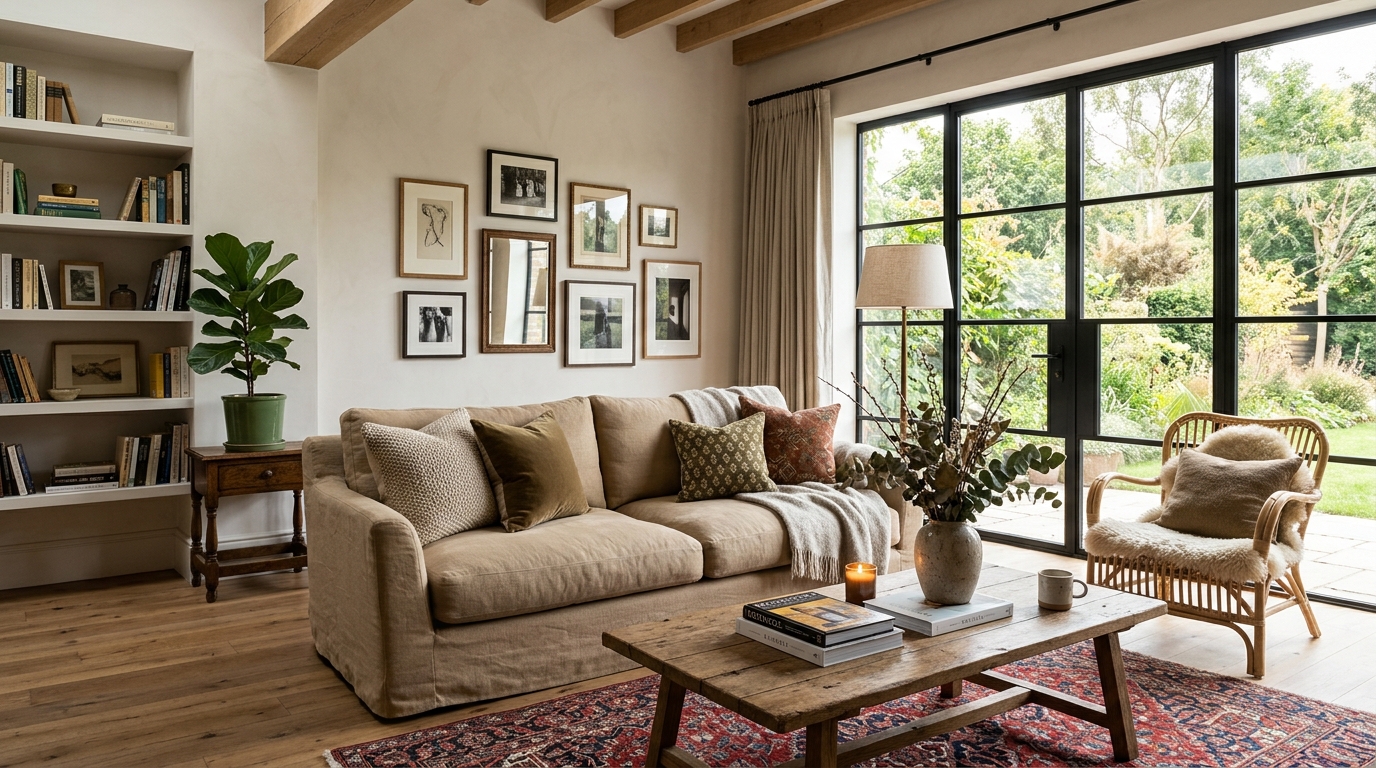 High-end interior design visual depicting small apartment balcony ideas
