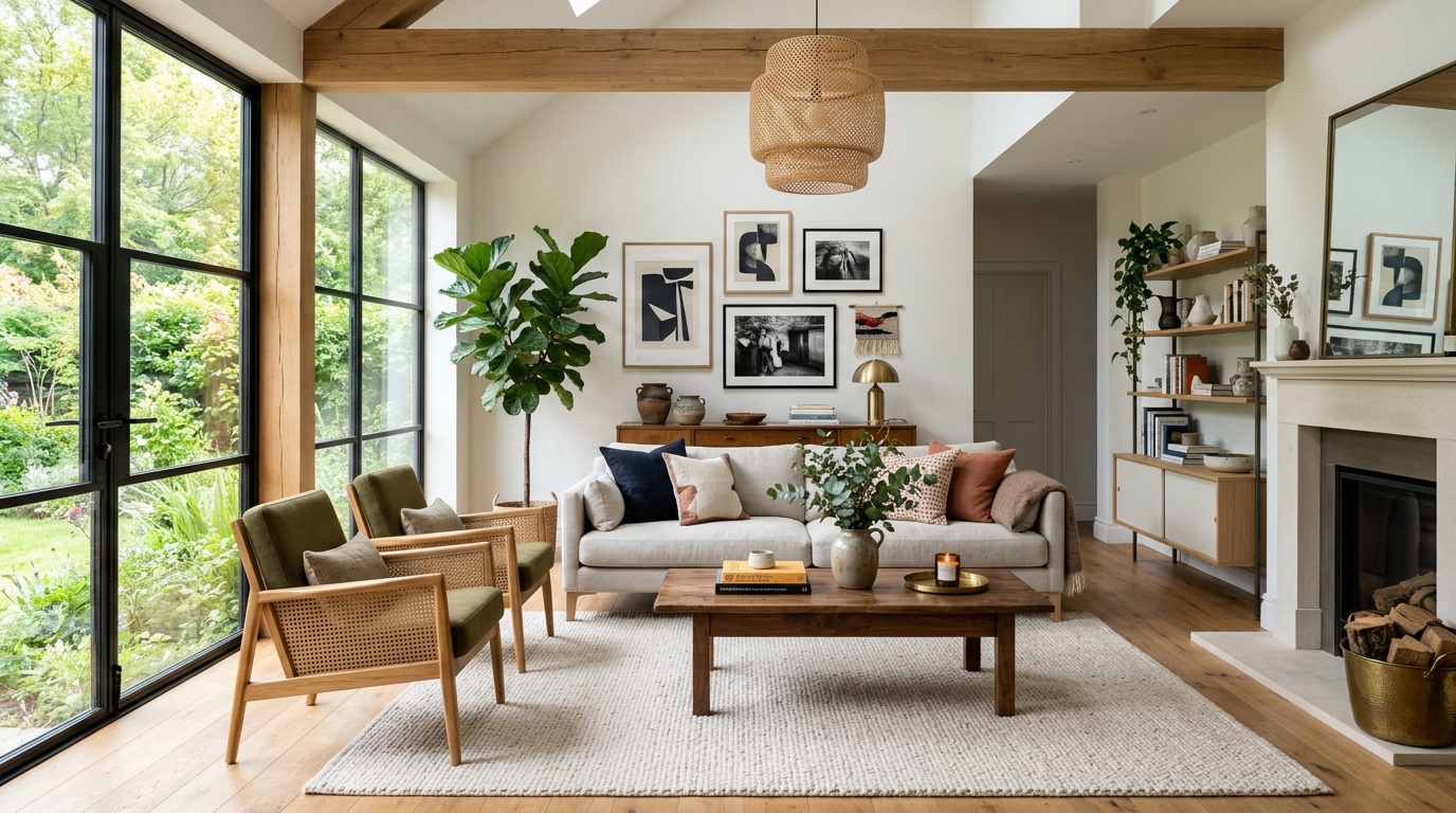 High-end interior design visual depicting small apartment balcony ideas