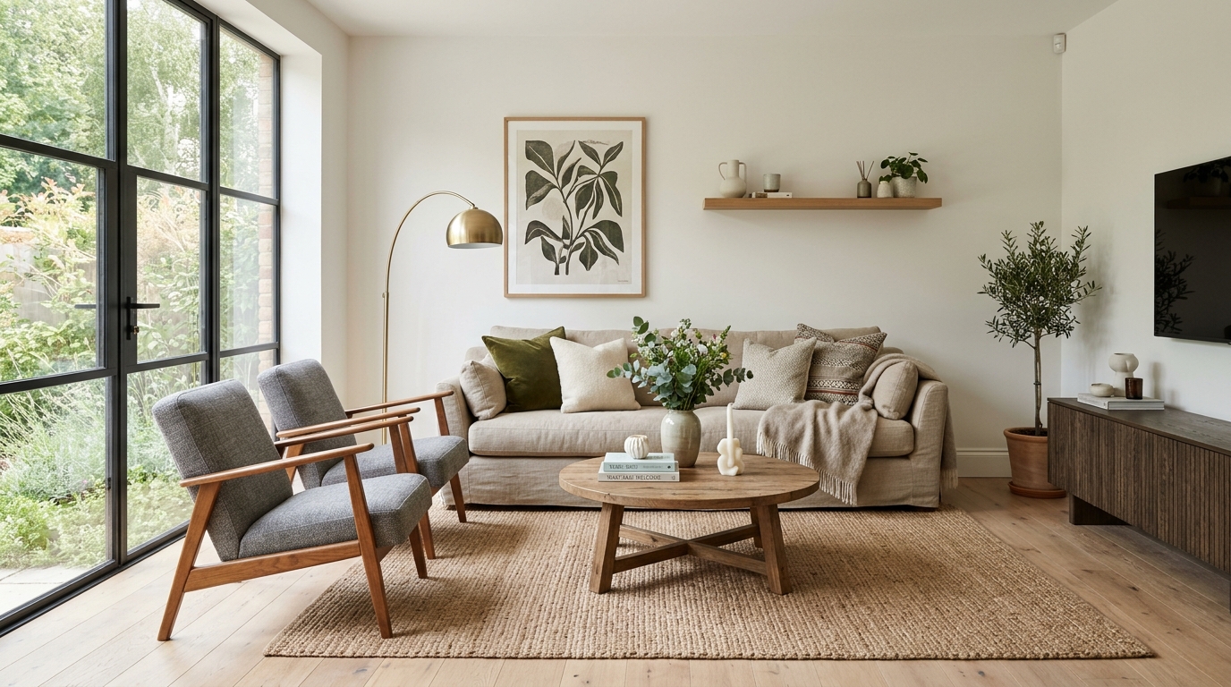 High-end interior design visual depicting small apartment balcony ideas