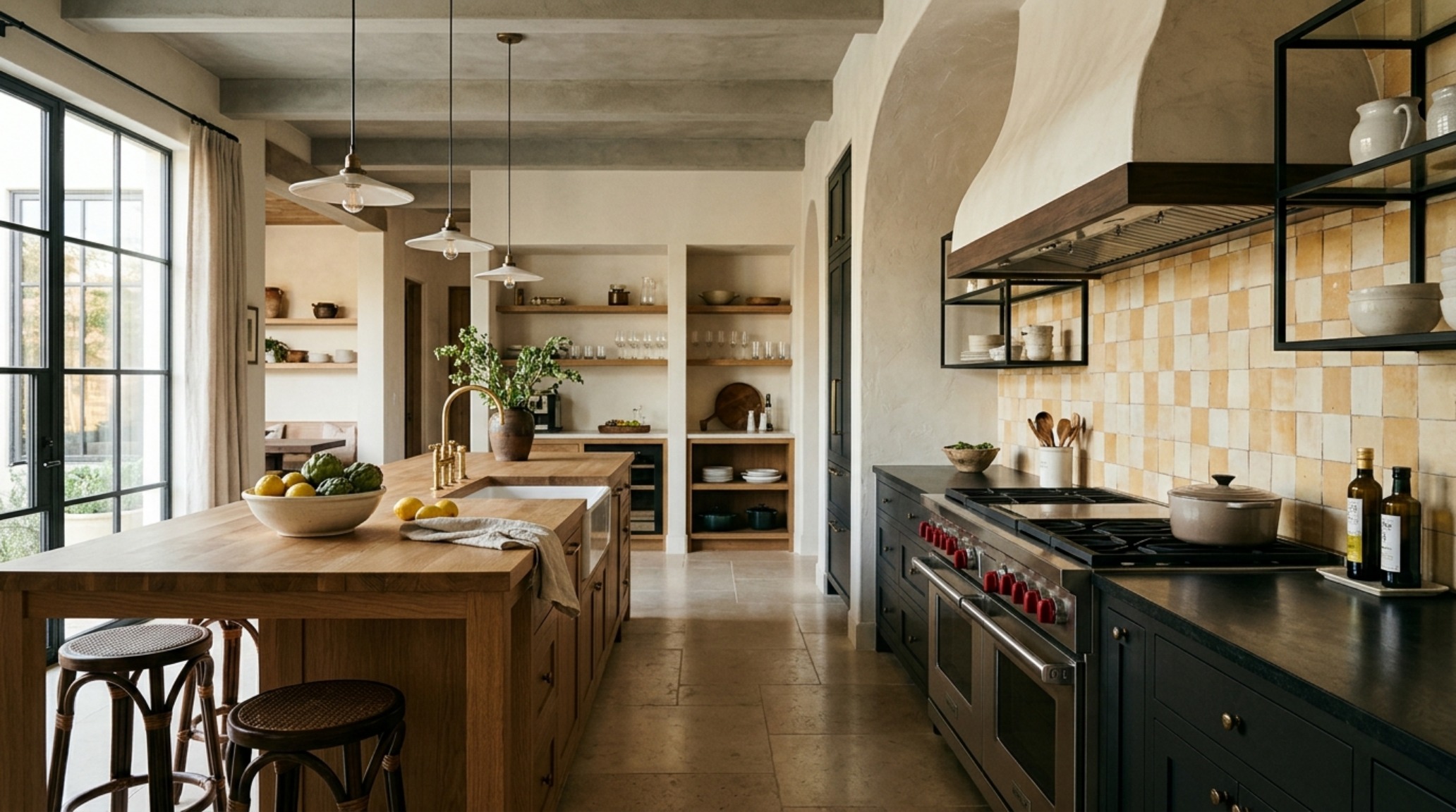 Kitchen island placement guide illustrating the ideal 48-inch work aisle between a prep sink and a professional-grade range. Kitchen island placement guide illustrating the ideal 48-inch work aisle between a prep sink and a professional-grade range.