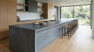 Tactile Grandeur: Fusing Earthy Materiality And Atmospheric Lighting In Expansive Island Layouts”, – Visual 7