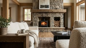 Tactile Hearthside: Mastering Organic Modern Textures And Atmospheric Lighting In Farmhouse Design – Visual 11