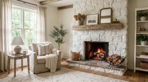 Tactile Hearthside: Mastering Organic Modern Textures And Atmospheric Lighting In Farmhouse Design – Visual 9