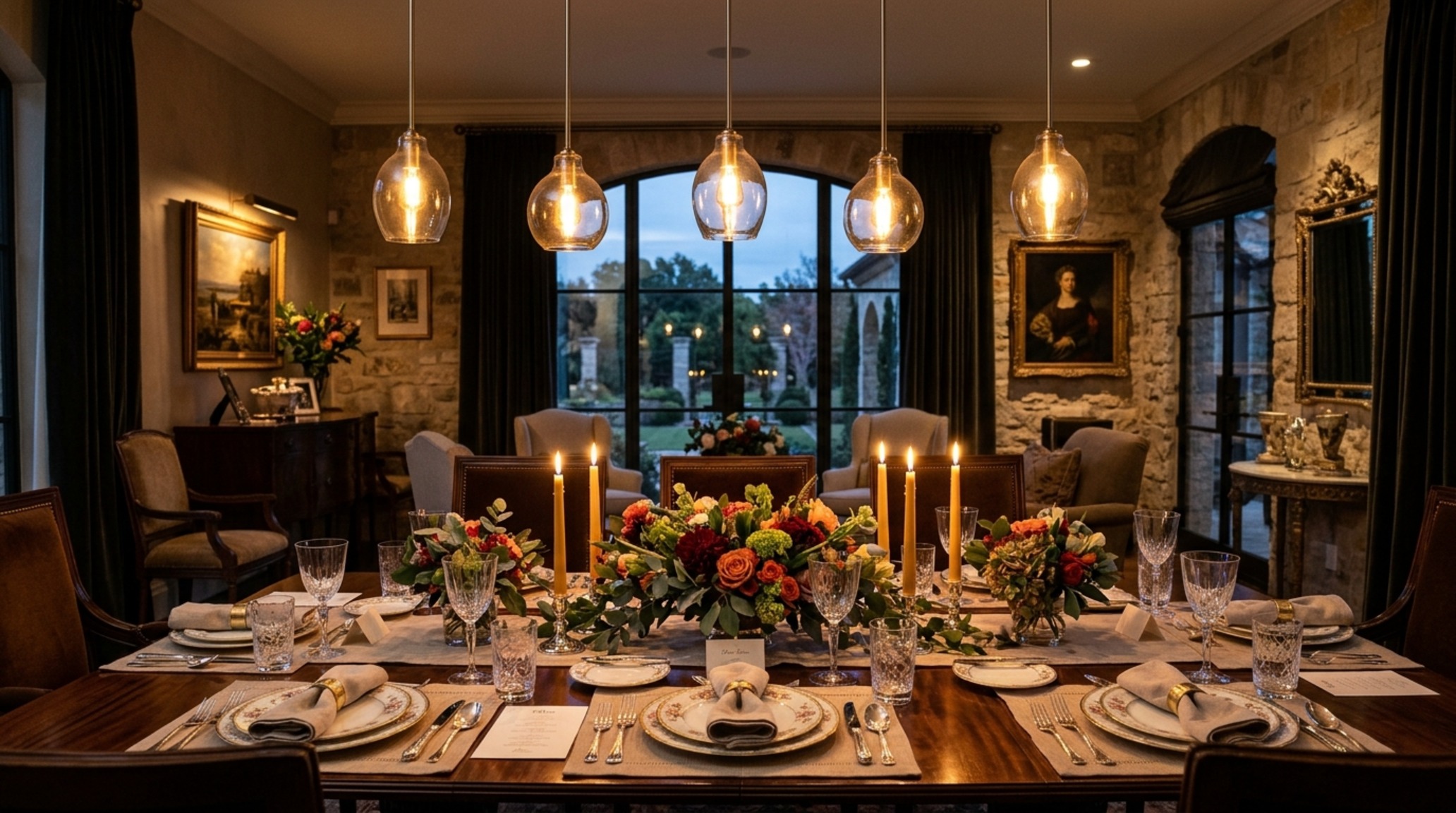 luxury christmas tablescaping ideas showcasing a multi-level lighting scheme with 2700K LED candles and dimmable pendant fixtures luxury christmas tablescaping ideas showcasing a multi-level lighting scheme with 2700K LED candles and dimmable pendant fixtures