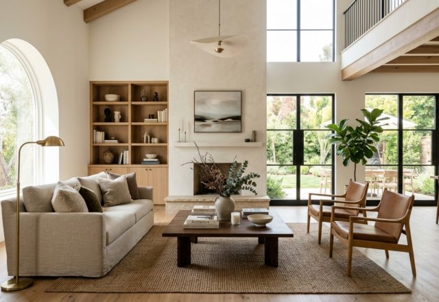 High-end interior design visual depicting kid friendly coffee table black friday decor ideas