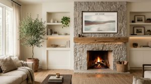 Tactile Transcendence: Using Limewash, 2700K Lumens, And Raw Stone To Soften Media Walls – Visual 8