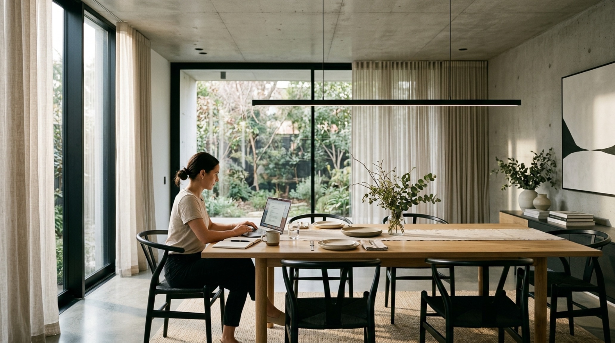 best lighting for dining table 2025 featuring a sleek linear LED suspension over a minimalist white oak workstation table in a sun-drenched loft. best lighting for dining table 2025 featuring a sleek linear LED suspension over a minimalist white oak workstation table in a sun-drenched loft.