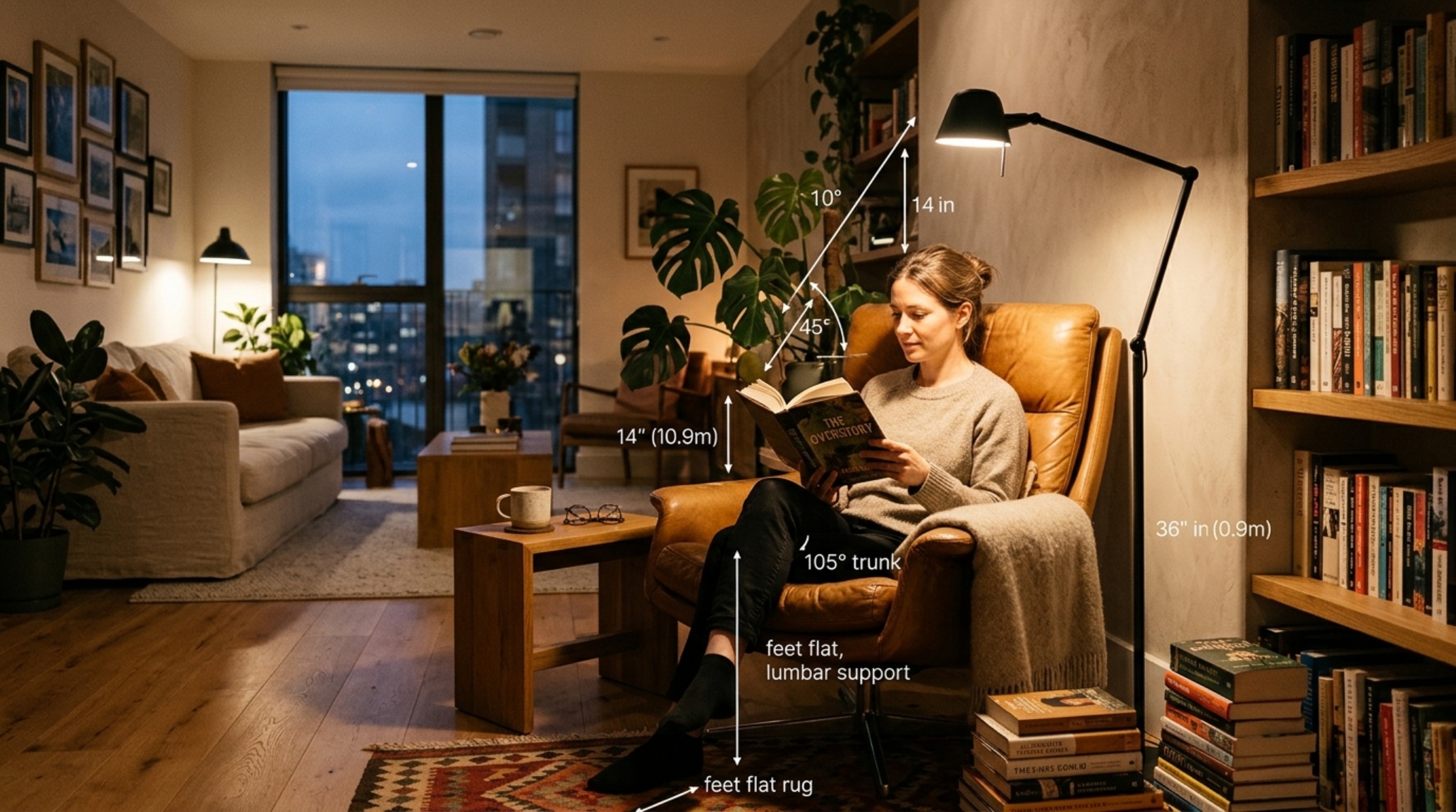 modern living room design featuring a curved bouclé sofa and a 18-inch coffee table reach for optimal ergonomic comfort modern living room design featuring a curved bouclé sofa and a 18-inch coffee table reach for optimal ergonomic comfort