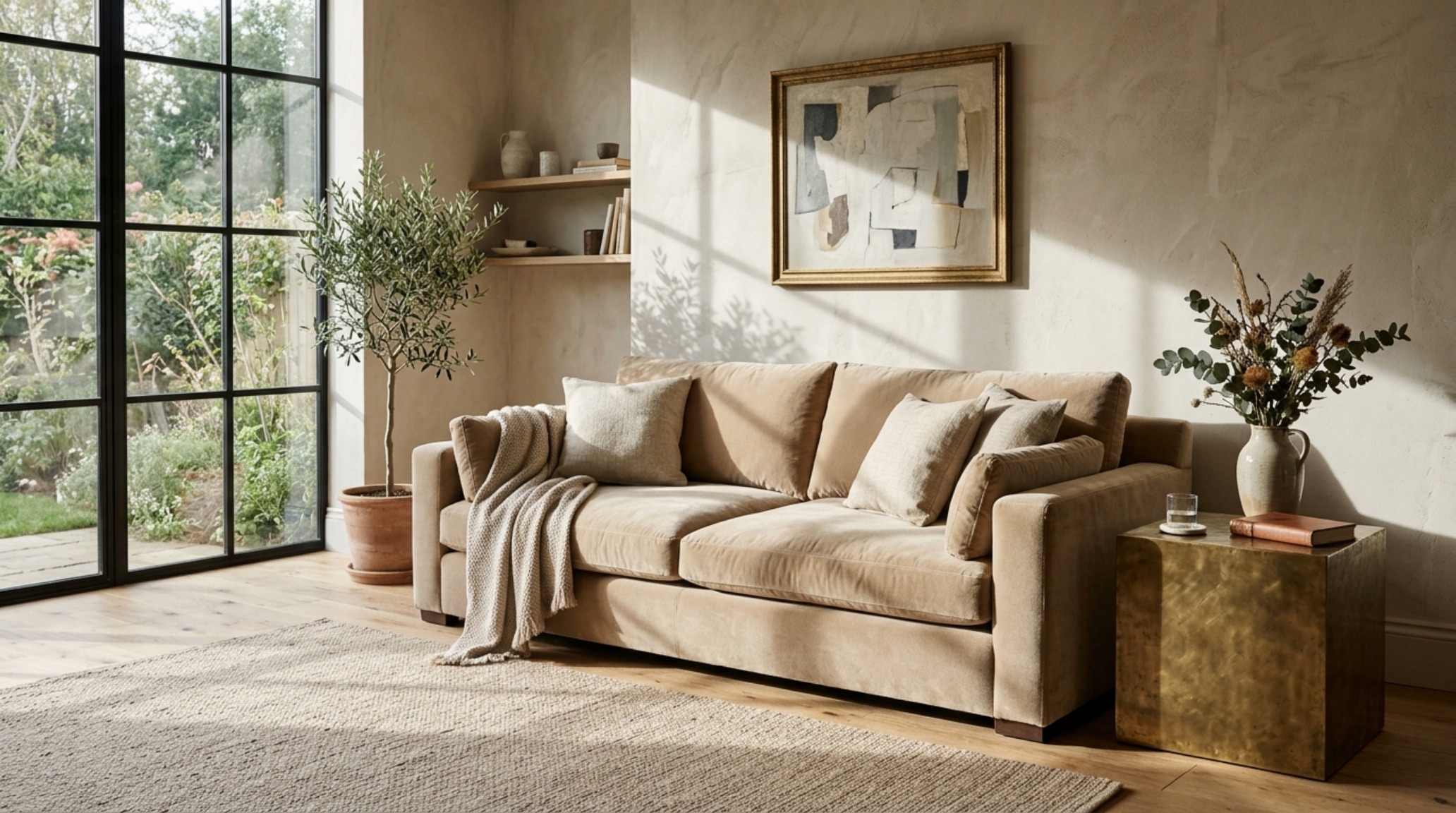 professional interior design secrets revealed in a living room featuring layered textures of mohair velvet and unlacquered brass under soft 2700K lighting. professional interior design secrets revealed in a living room featuring layered textures of mohair velvet and unlacquered brass under soft 2700K lighting.