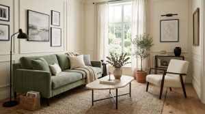 The Architectural Anchor: Engineering Spatial Flow And Visual Symmetry With Sage Green Geometries – Visual 3