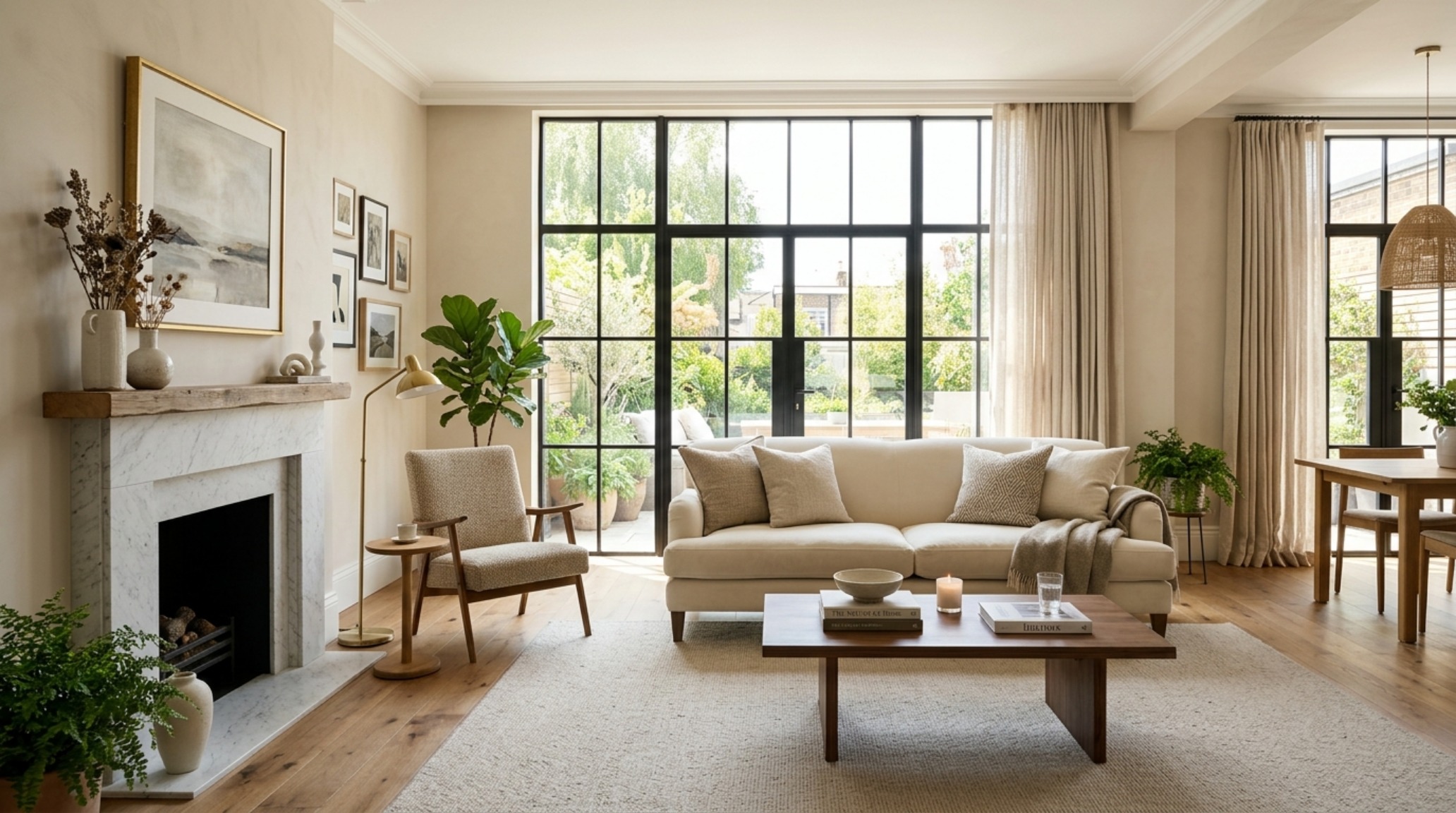 High-end interior design visual depicting neutral paint color trends 2026 decor ideas
