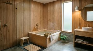 The Architectural Ofuro: Masterclass Proportions For Integrating Wooden Bathtubs Into Modern Floorplans – Visual 3