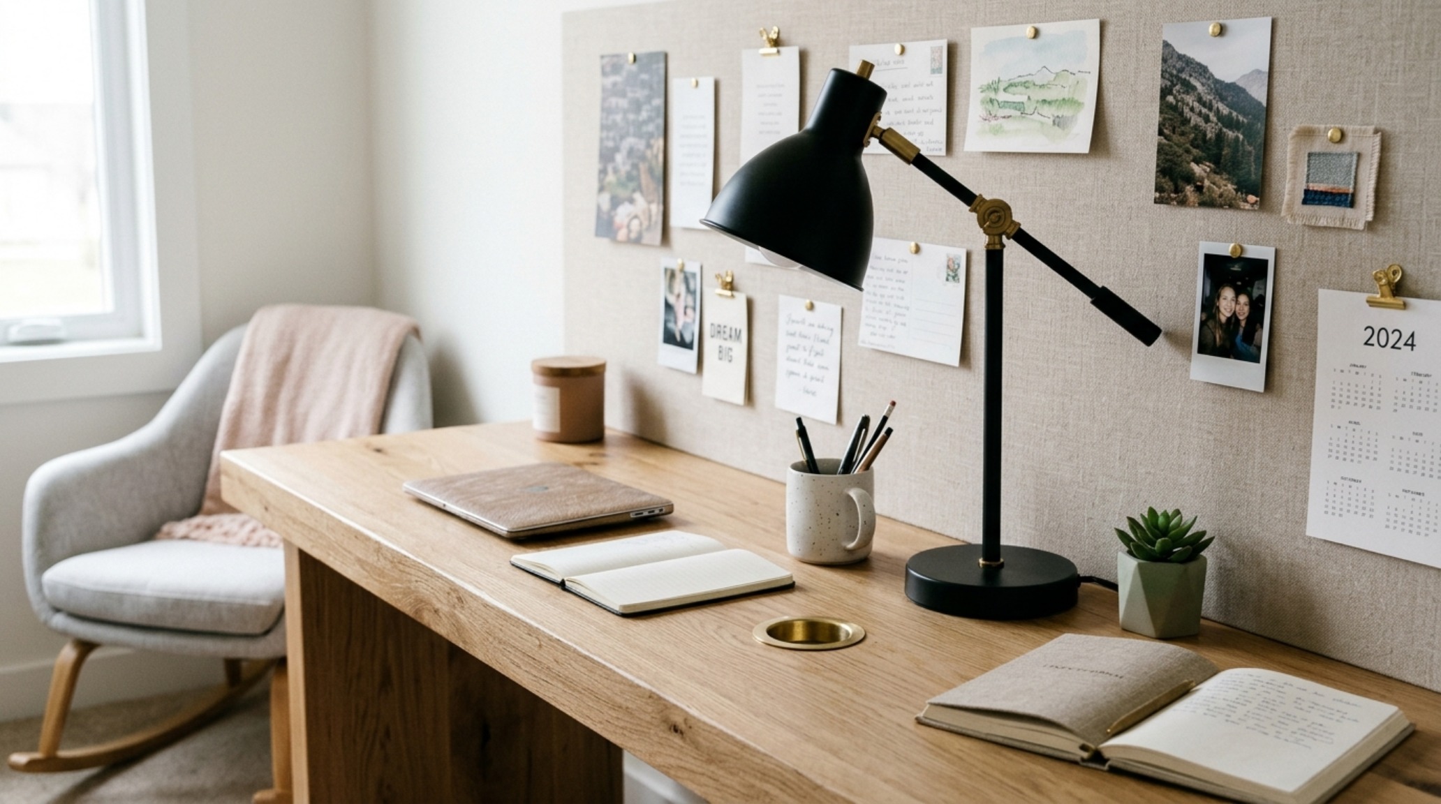 functional study nooks designed with an ergonomic 30-inch white oak desktop and hidden integrated cable management systems. functional study nooks designed with an ergonomic 30-inch white oak desktop and hidden integrated cable management systems.