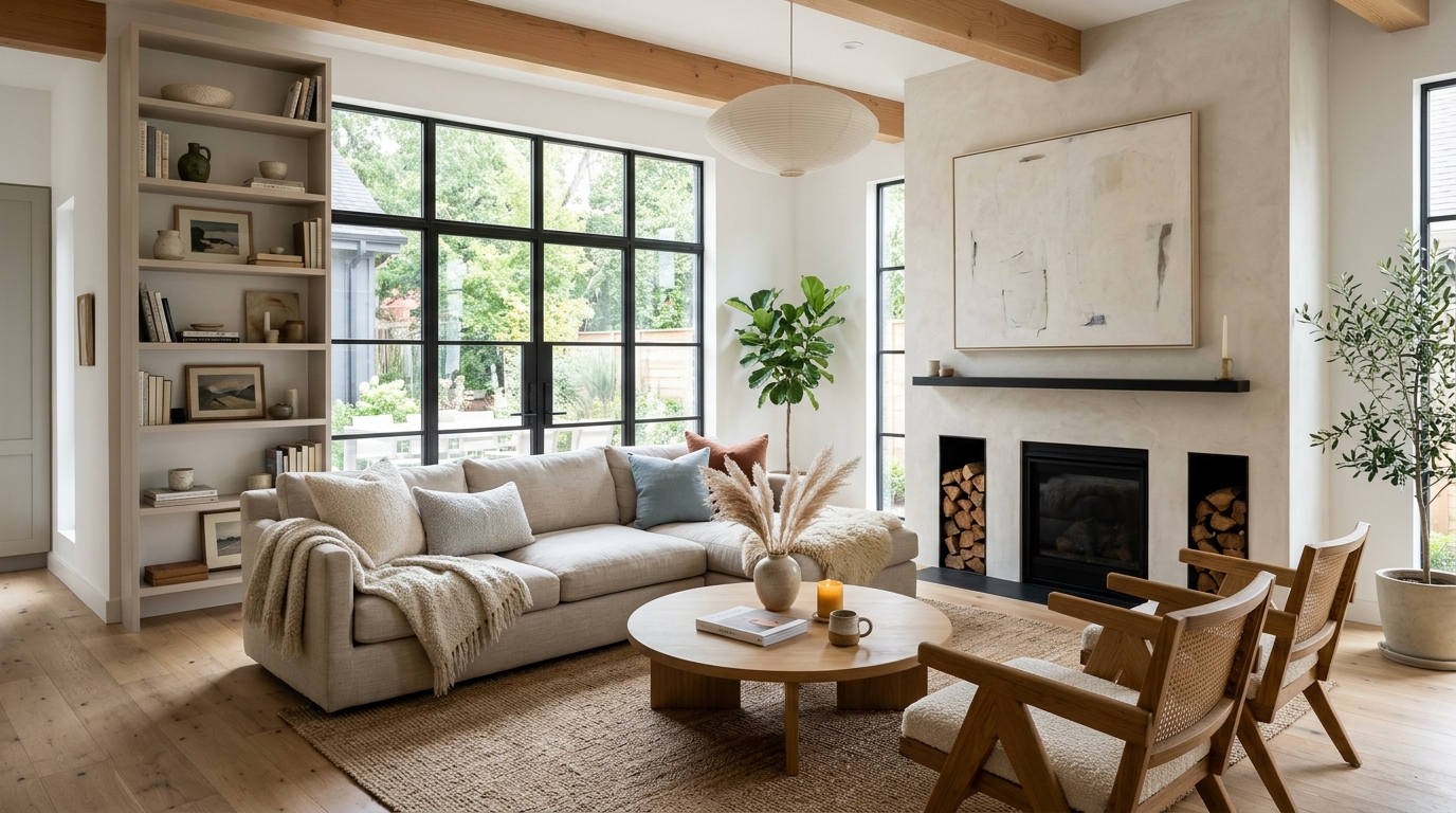 High-end interior design visual depicting narrow entryway ideas