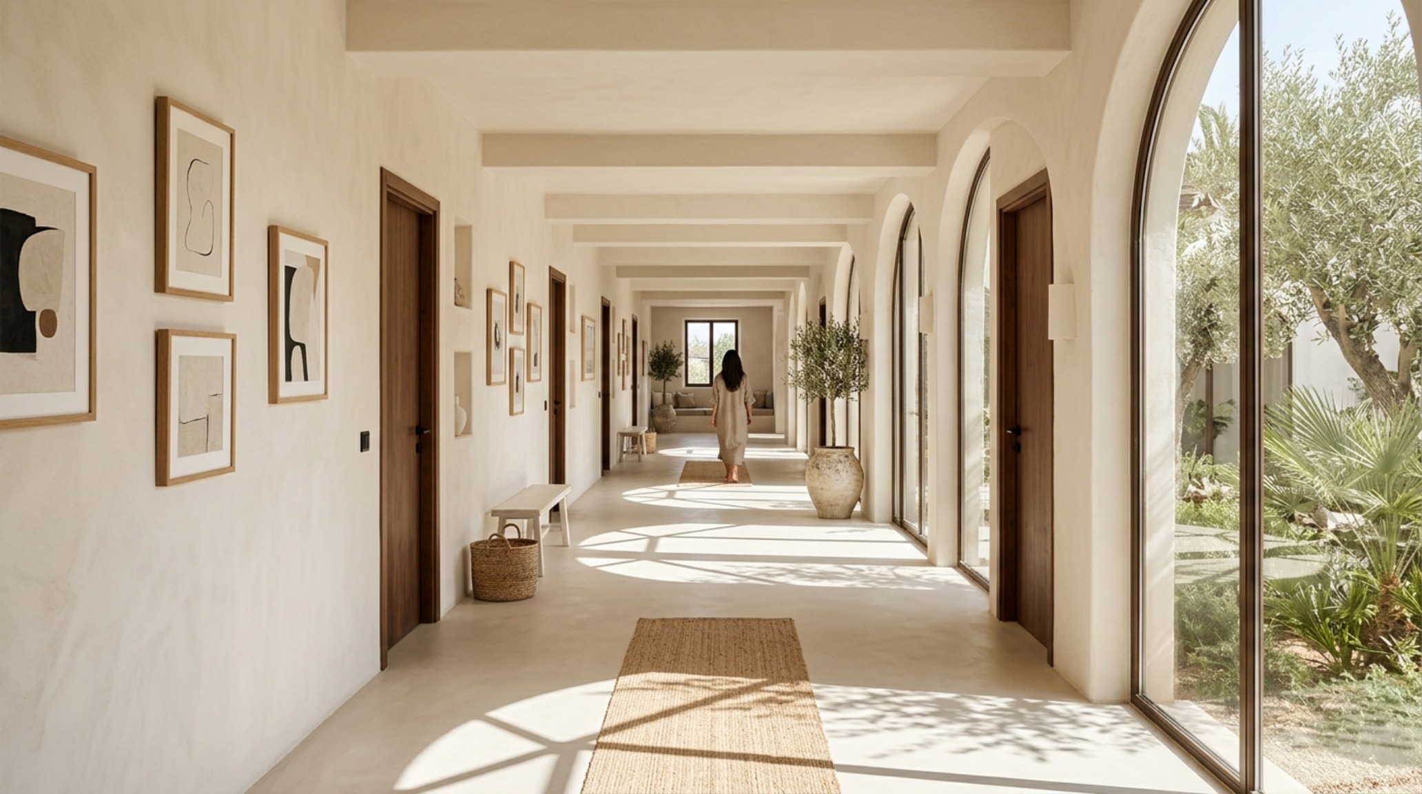 barefoot luxury hotel decor showcasing polished micro-cement floors and a minimalist lounge area with 36-inch clearance walkways barefoot luxury hotel decor showcasing polished micro-cement floors and a minimalist lounge area with 36-inch clearance walkways