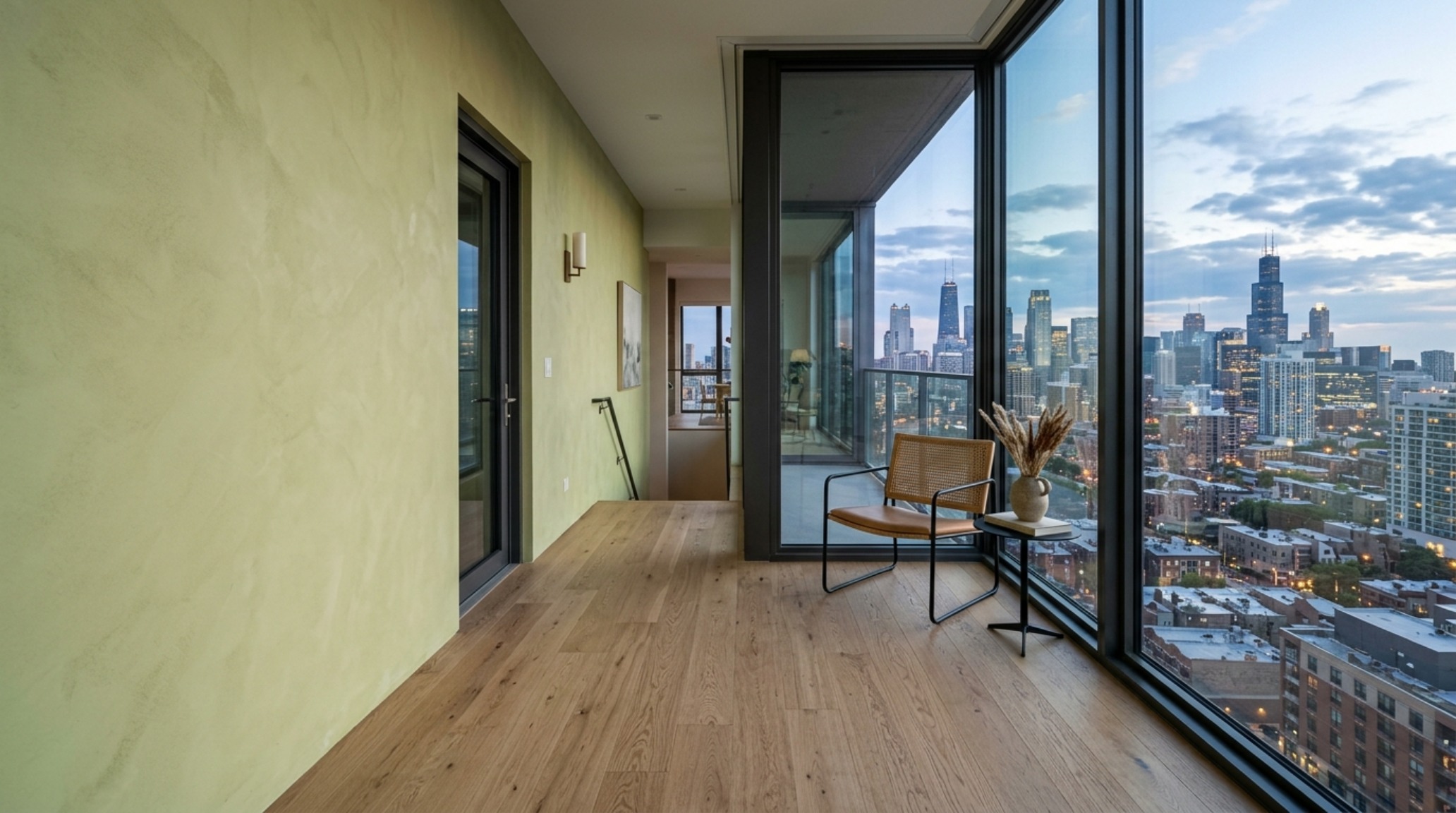 house layout visualizer showing the transition between a textures plaster wall and a floor-to-ceiling window in a luxury penthouse house layout visualizer showing the transition between a textures plaster wall and a floor-to-ceiling window in a luxury penthouse