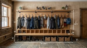 The Fluid Foyer: Ergonomic Wall Mounted Coat Rack Plans For Seamless High Traffic Living – Visual 10