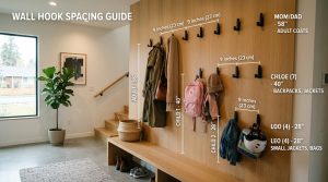 The Fluid Foyer: Ergonomic Wall Mounted Coat Rack Plans For Seamless High Traffic Living – Visual 8