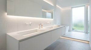 The Gravity Defying Washroom: Architectural Floating Vanity Ideas For Small Bathrooms That Expand Square Footage – Visual 7
