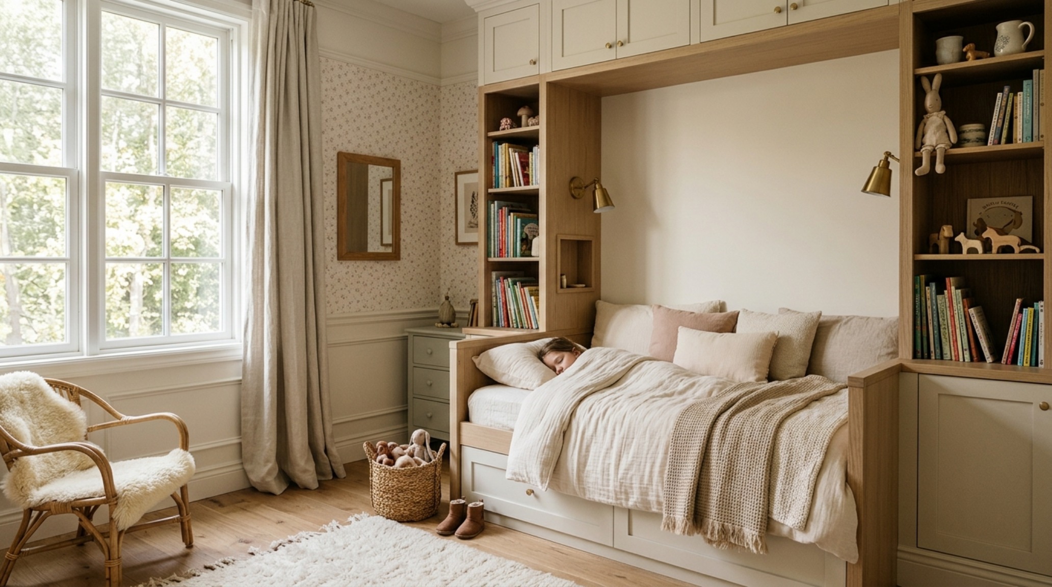 cute bedroom ideas for girls featuring a custom alcove bed with built-in bookshelves and integrated 2700K LED accent lighting cute bedroom ideas for girls featuring a custom alcove bed with built-in bookshelves and integrated 2700K LED accent lighting