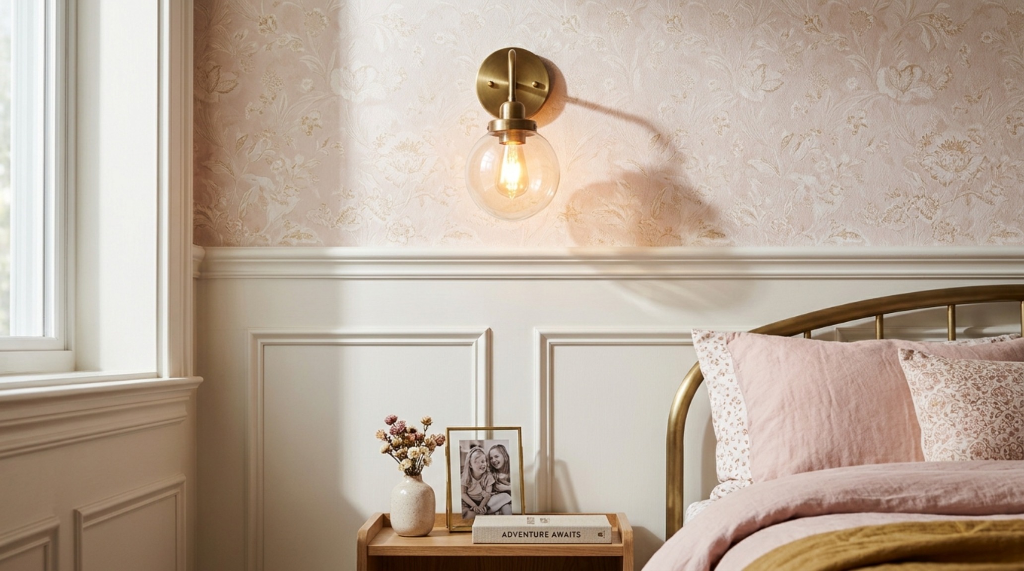 creative wall decor for girls rooms featuring a subtle wainscoting detail and soft atmospheric wall sconces creative wall decor for girls rooms featuring a subtle wainscoting detail and soft atmospheric wall sconces