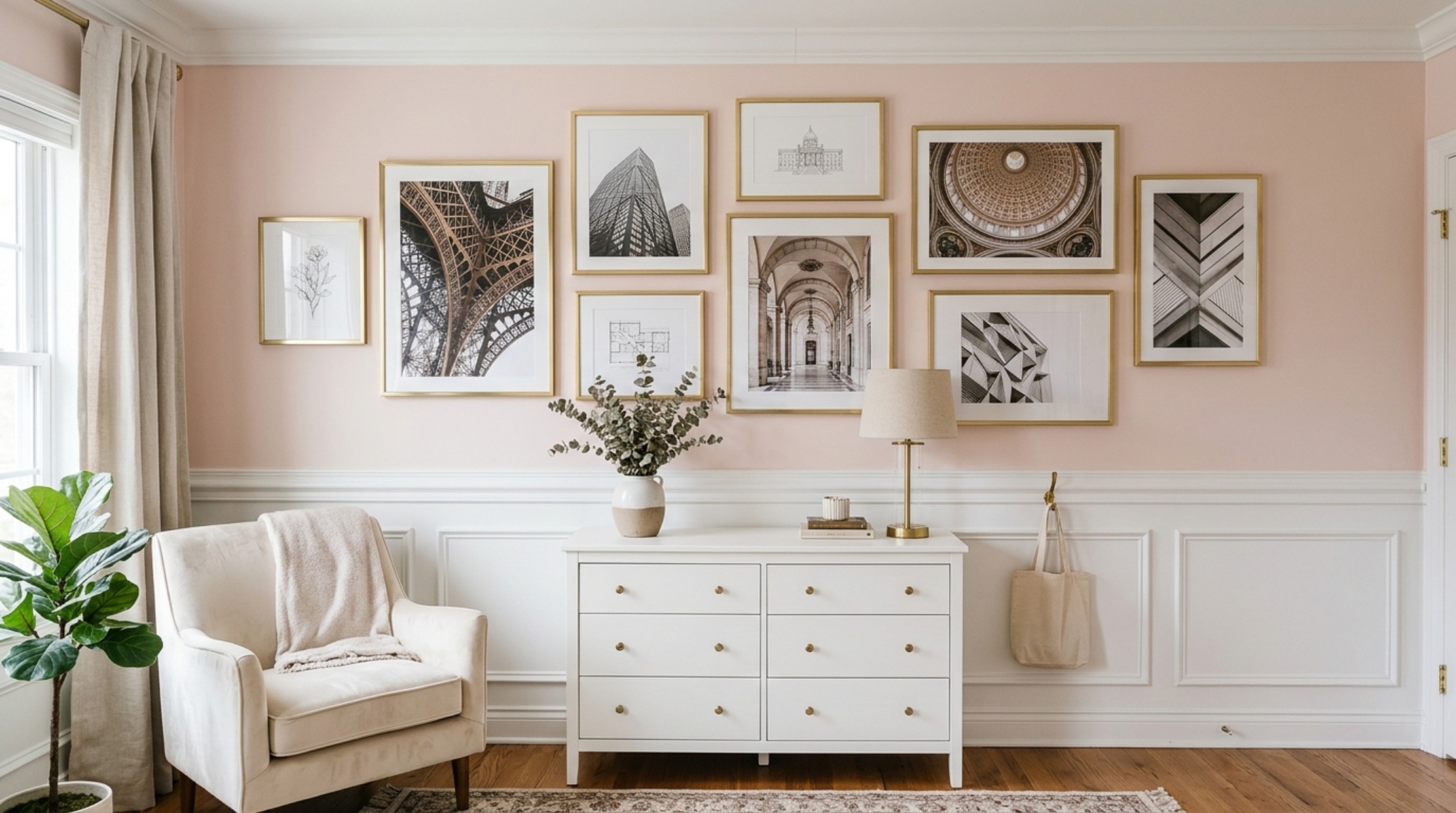 creative wall decor for girls rooms including architectural picture rails and a gallery of minimalist line art creative wall decor for girls rooms including architectural picture rails and a gallery of minimalist line art