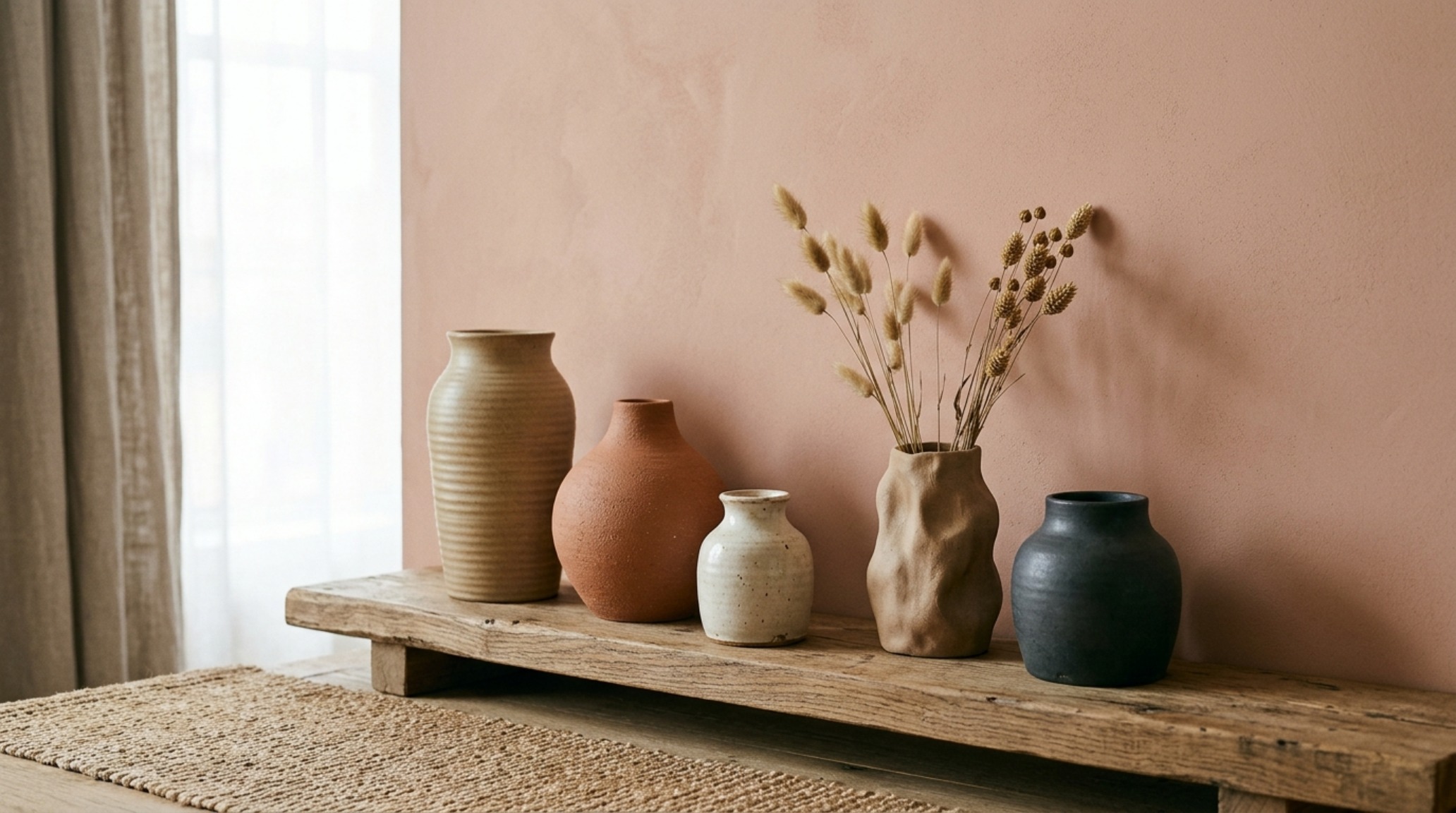 neutral apartment color schemes featuring Farrow & Ball Setting Plaster on a focal wall paired with Belgian linen upholstery. neutral apartment color schemes featuring Farrow & Ball Setting Plaster on a focal wall paired with Belgian linen upholstery.