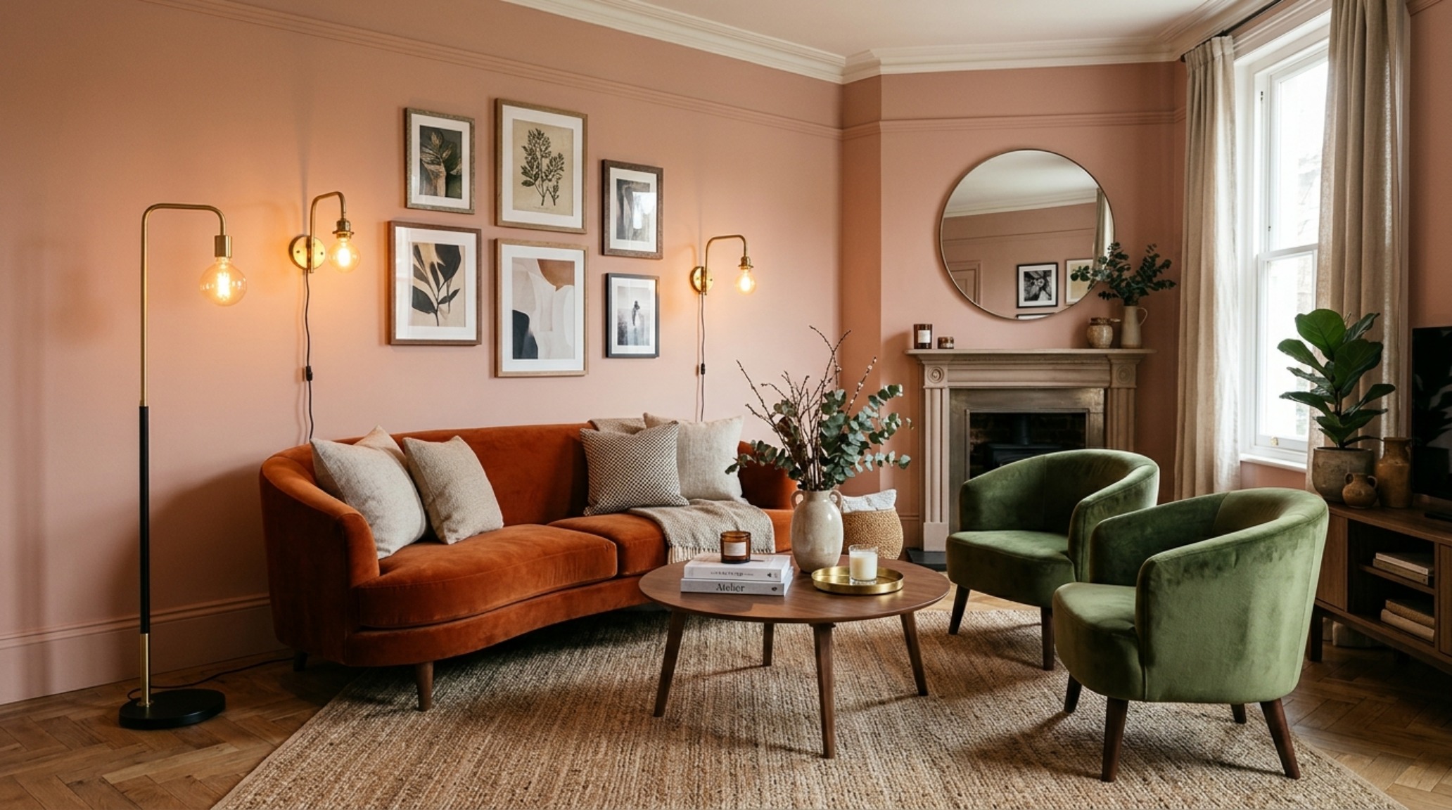 Best home interior design blogs 2024 editorial featuring a living room with Farrow & Ball Setting Plaster walls and 2700K ambient lighting. Best home interior design blogs 2024 editorial featuring a living room with Farrow & Ball Setting Plaster walls and 2700K ambient lighting.