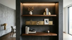 The New Geometry: Mastering Asymmetrical Rhythm And Proportional Flow In Living Room Floating Shelves – Visual 10