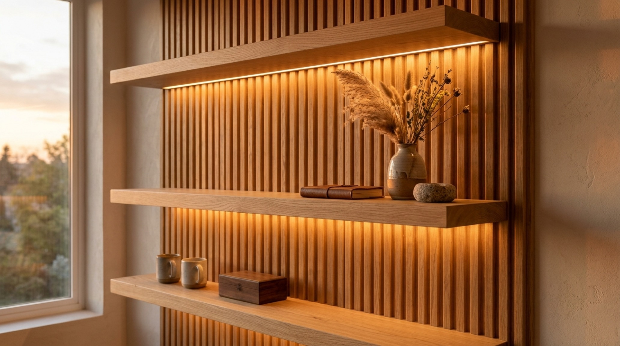 Close-up of brushed bronze hardware and tactile materials used in luxury floating shelf layout principles. Close-up of brushed bronze hardware and tactile materials used in luxury floating shelf layout principles.