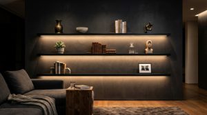 The New Geometry: Mastering Asymmetrical Rhythm And Proportional Flow In Living Room Floating Shelves – Visual 4