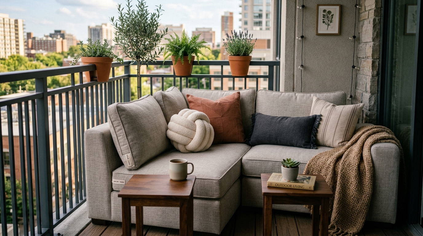 A modern modular outdoor sofa from Walmart's June 2026 deals, styled with neutral-toned linen pillows and a textured throw for 'Quiet Luxury' vibes. A modern modular outdoor sofa from Walmart's June 2026 deals, styled with neutral-toned linen pillows and a textured throw for 'Quiet Luxury' vibes.